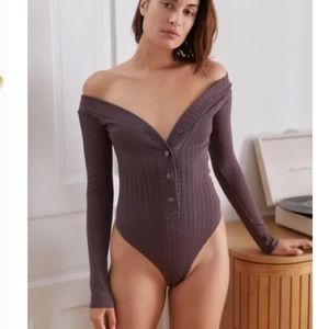 Urban Outfitters Out From Under Mauve Bodysuit L